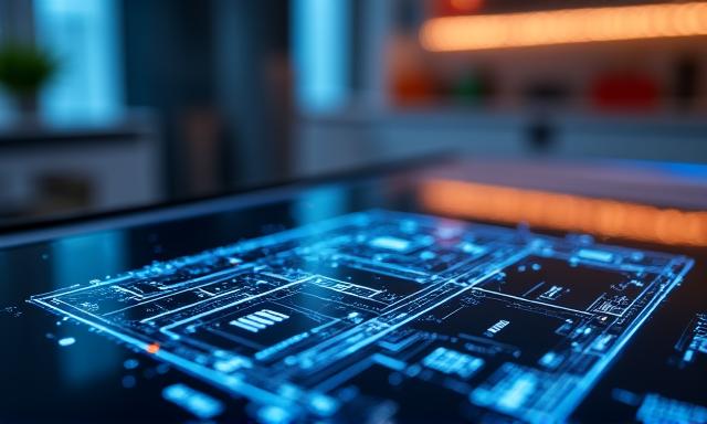 Technician analyzing data from a smart refrigerator