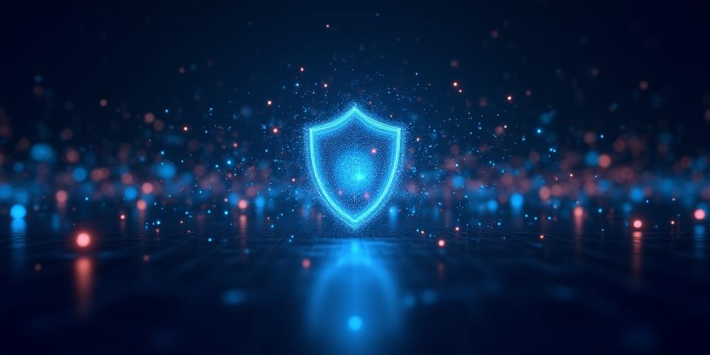 Illustration of secure data protection with AI nodes